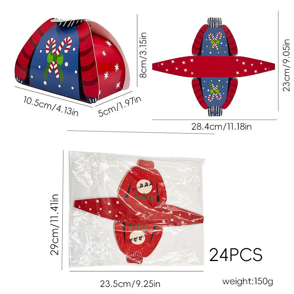 👕 24Pcs Sweater Christmas Candy Boxes - Festive Treat Set