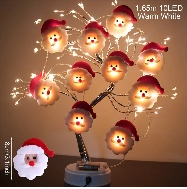 Santa Claus LED Garland String Lights 💡 | Festive Merry Christmas & Tree Decor for Home 2025 | New Year Gift Idea ✨