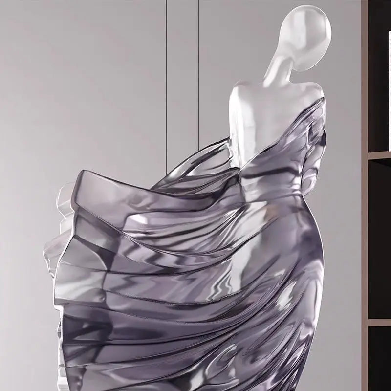 Modern Abstract Resin Sculpture – Tabletop Art for Living Room or Workspace