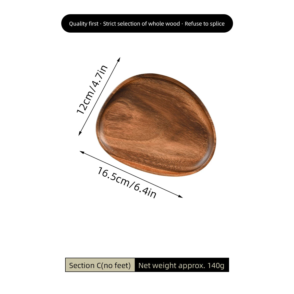 1Pc Wooden Tray – Walnut Color Key, Jewelry & Cosmetic Organizer for Entrance, Perfume & Aromatherapy"