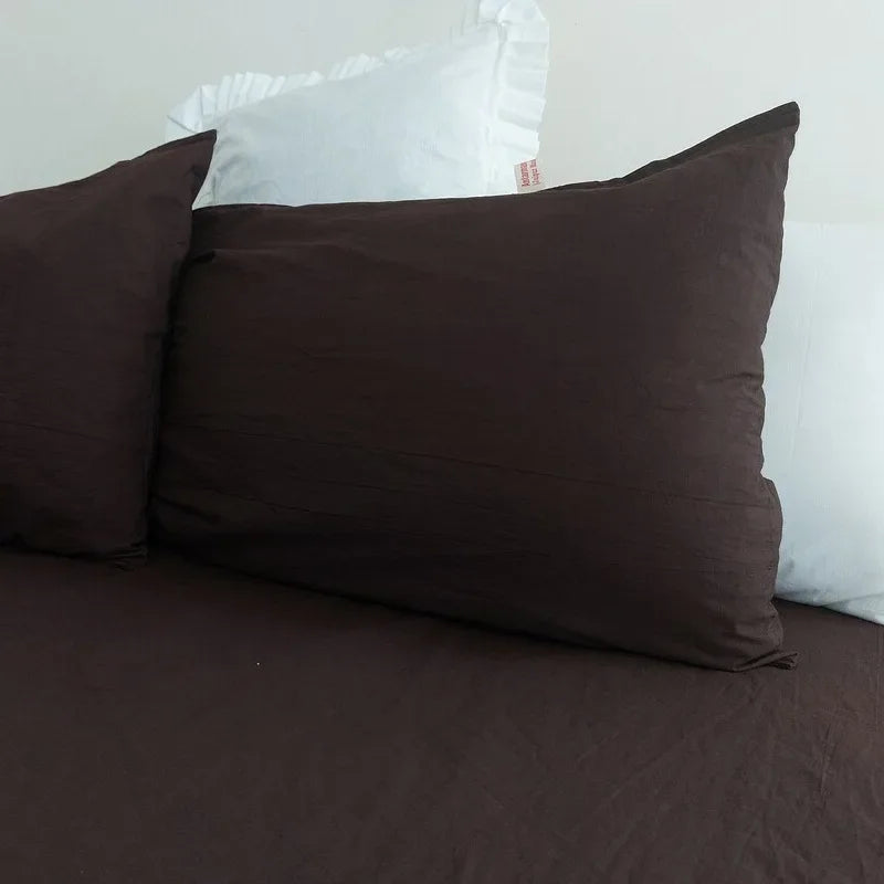 100% Linen Pillowcases – Washed Flax Pillow Shams with Envelope Closure, Soft Breathable Luxury Covers (No Insert)"