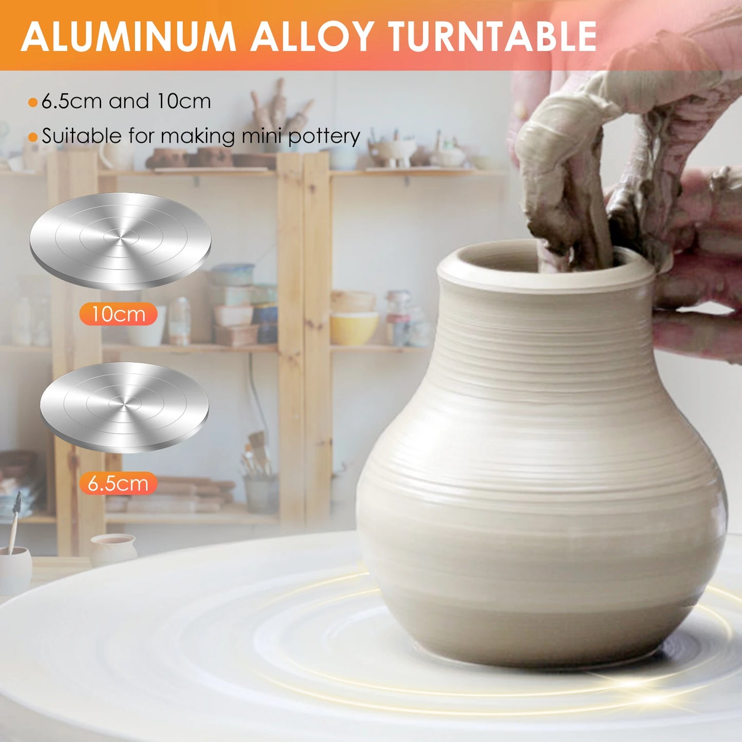 DIY Electric Pottery Wheel Set – Dual Turntables, Clay Tools & ABS Basin for Beginners