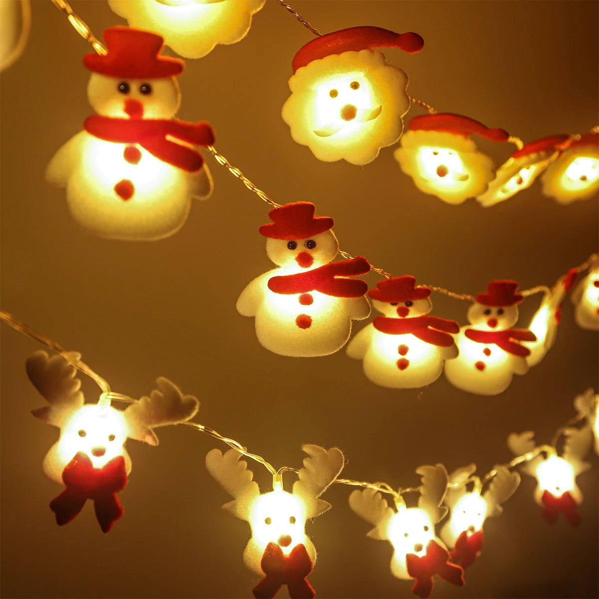 Santa Claus LED Garland String Lights 💡 | Festive Merry Christmas & Tree Decor for Home 2025 | New Year Gift Idea ✨