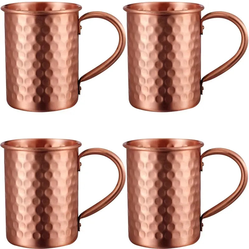 100% Copper Moscow Mule Mug – Durable Pure Copper Beer, Coffee & Milk Cup, 1/2/3/4PCS Bar Drinkwar