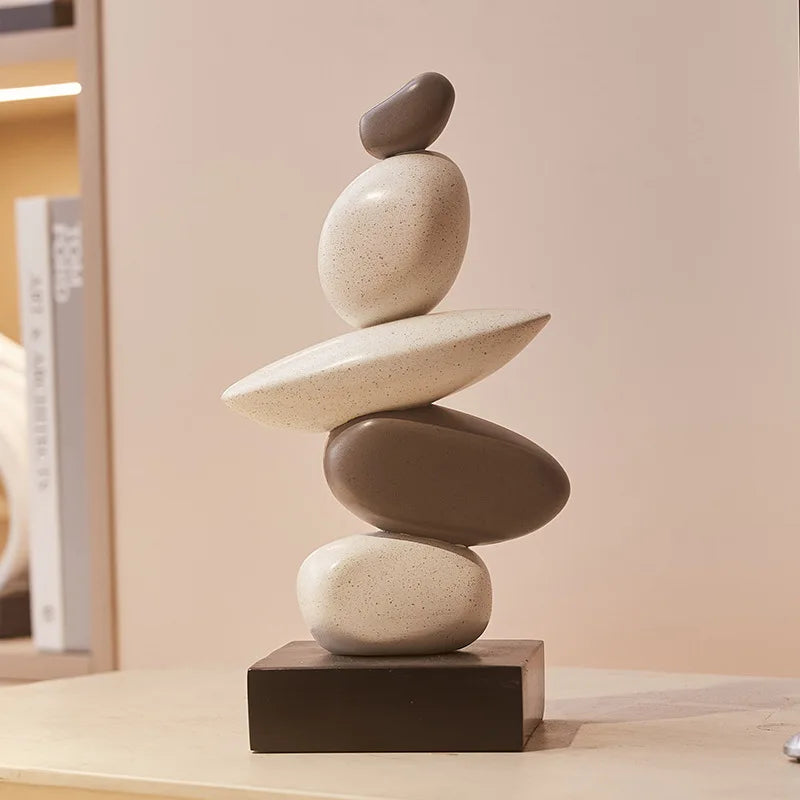 Modern Resin Figurine – Minimalist Aesthetic Sculpture for Living Room & Home Decoration