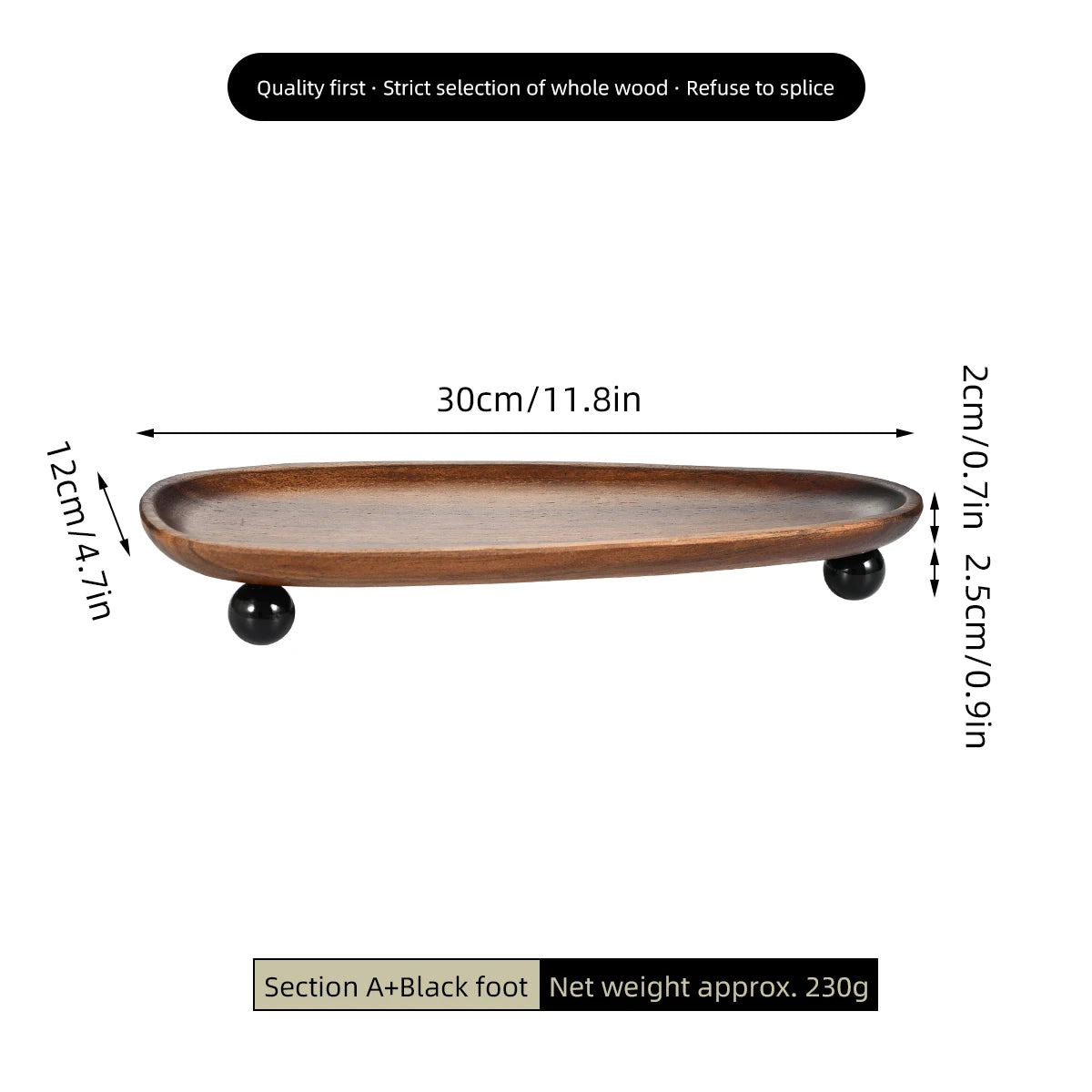 1Pc Wooden Tray – Walnut Color Key, Jewelry & Cosmetic Organizer for Entrance, Perfume & Aromatherapy"