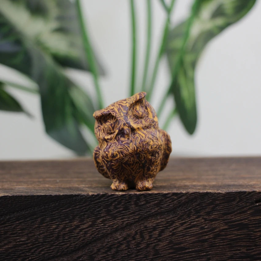 Hand Carved Gemstone Owl Statue – Mini Crystal Quartz Figurine, Healing Animal Ornament for Home & Office Décor Gifts"