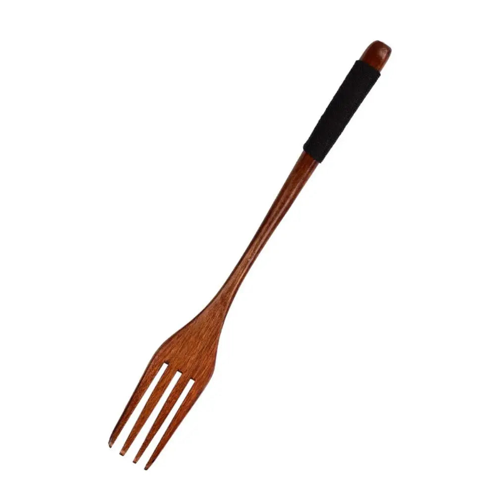 Eco-Friendly Wooden Spoon and Fork – Dinnerware & Kitchen Utensils for Rice, Soup, and Cereal
