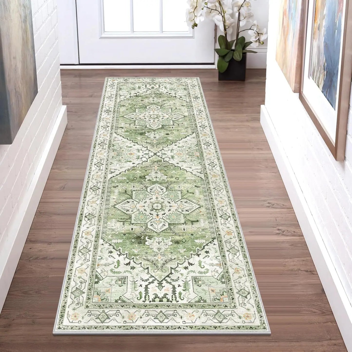 🏡 Velvet Hallway Runner Rug ✨ | Non-Slip & Wear-Resistant 🛋️ | Perfect for Bedroom, Living Room, Entryway & Indoor Floors 🌟