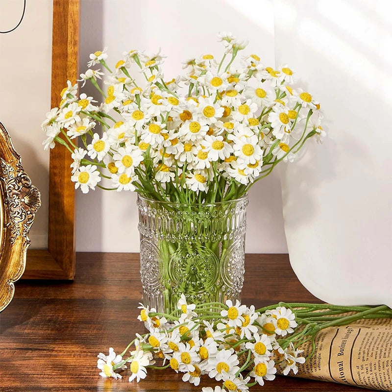 White Daisy Silk Flower Bouquet