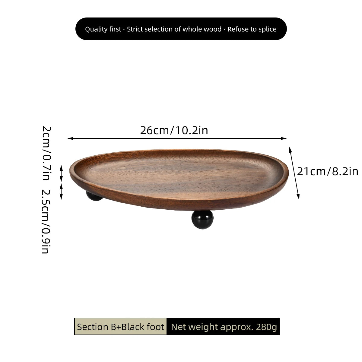 1Pc Wooden Tray – Walnut Color Key, Jewelry & Cosmetic Organizer for Entrance, Perfume & Aromatherapy"