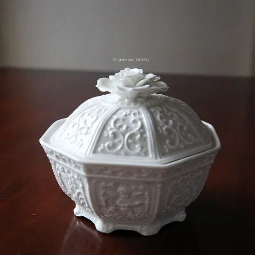 🌹 Exquisite Hand-Painted Rose Ceramic Dinner Set