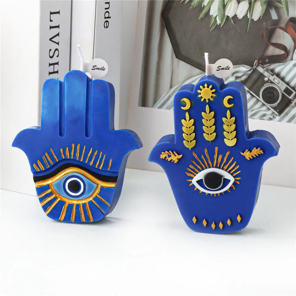 Greek Evil Eye Candle Mold – Spooky Silicone Mold for Resin, Plaster & Wax Creations