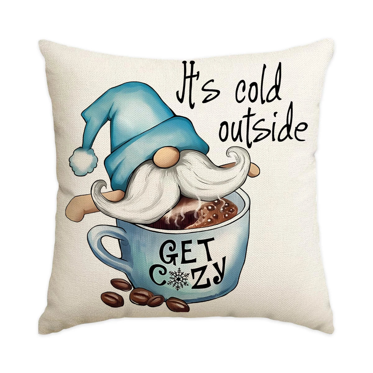 ❄️Red Snowflake & Letter Printed Christmas Pillow Covers (1/4pcs) - Festive Holiday Cushion Decor 🎄