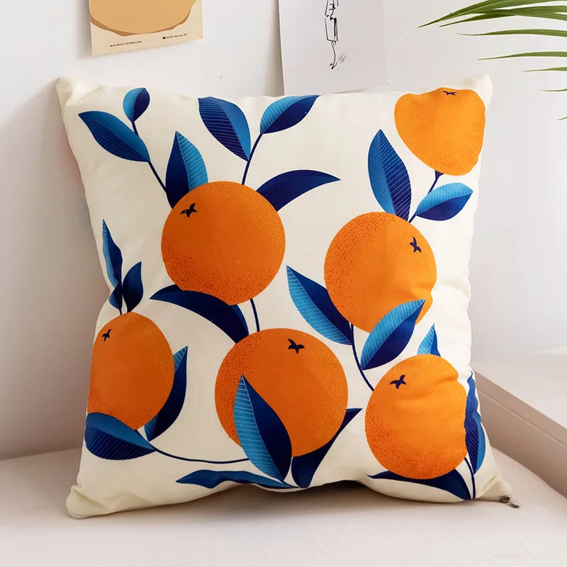 Minimalist Fruit Pattern Cushion Cover – Decorative Pillow Case for Living Room Sofa