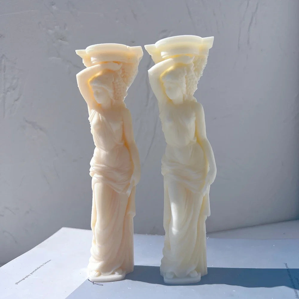 Greek Caryatid Bust Mold – Silicone Candle & Sculpture Making Tool