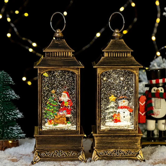 🎶 LED Christmas Lantern Music Boxes with Crystal Snowfall ❄️