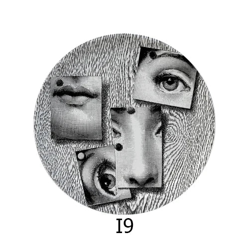 🎭 Artful Facial Decoration Ceramic Plate - European Style Display