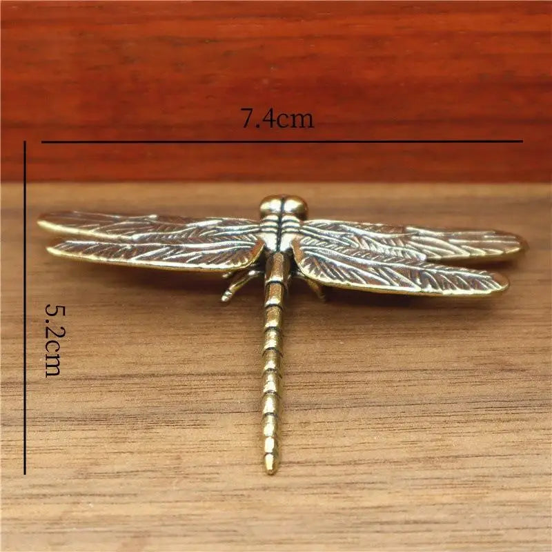 Antique Copper Insect Figurines – Mantis, Dragonfly, Bee & Cricket Miniature Statues for Collection