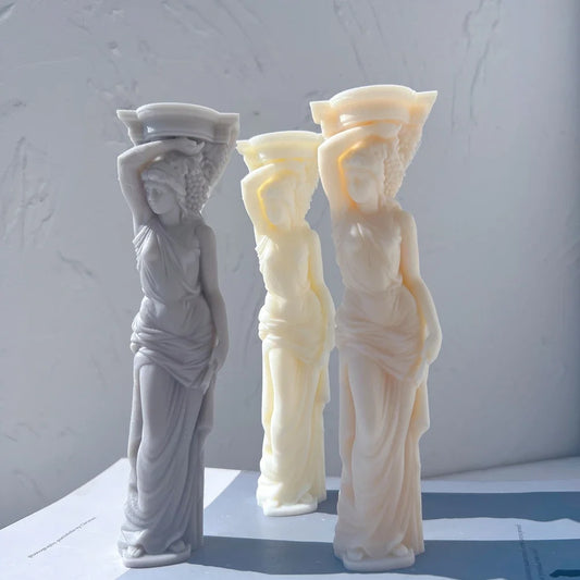 Greek Caryatid Bust Mold – Silicone Candle & Sculpture Making Tool
