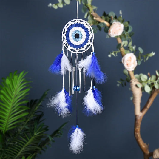 Blue Evil Eye Dreamcatcher Hanging Ornament