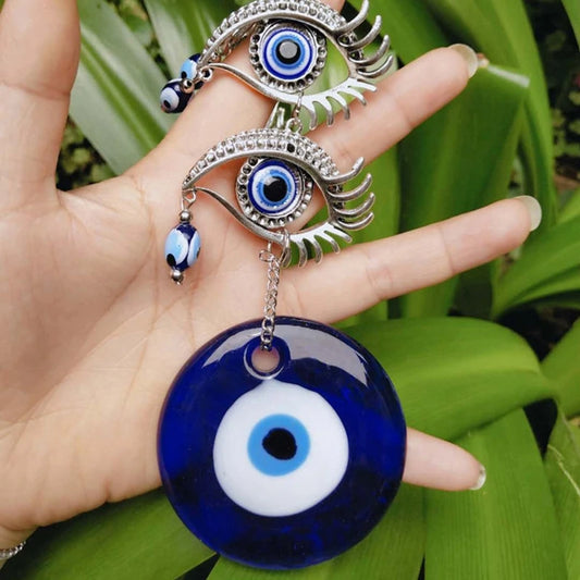 Greek Blue Evil Eye Wall Hanging – Amulet Pendant for Home Decor and Blessing