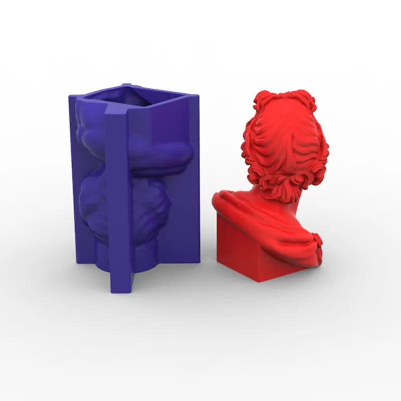 🏛️ DIY Greek Goddess Candle Mold – Hera & Athena Silicone Mould for Wax, Plaster, and Resin Crafts