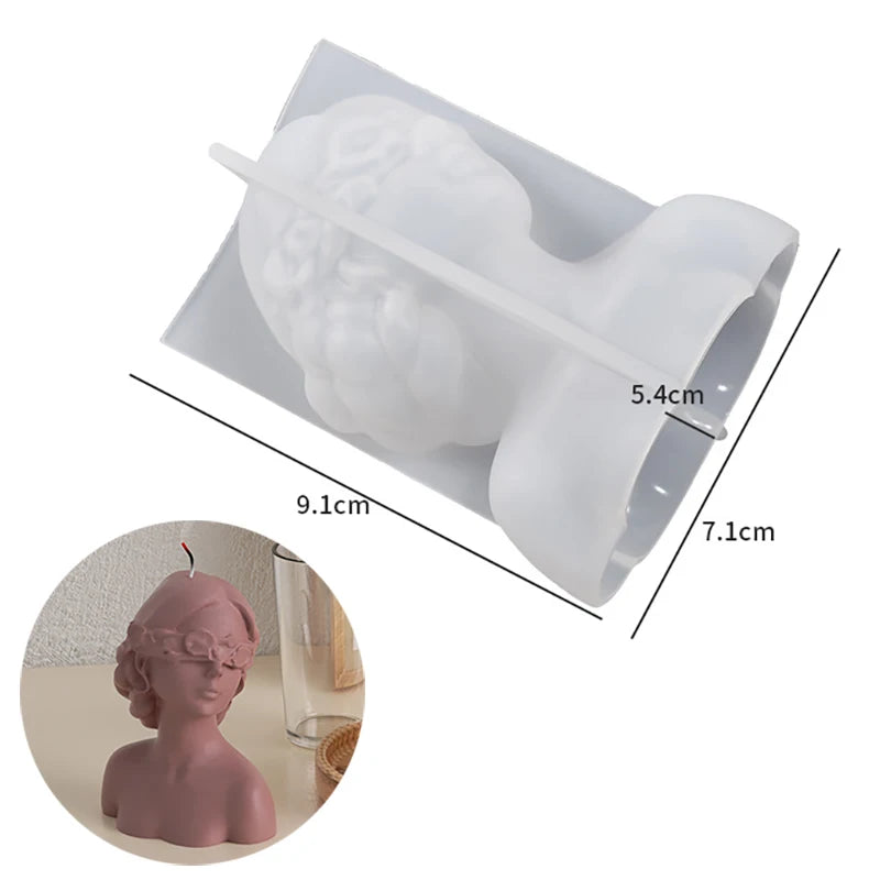 DIY Medusa Head Silicone Mold – Greek Mythology Sculpture Wax & Aromatherapy Soap Mold