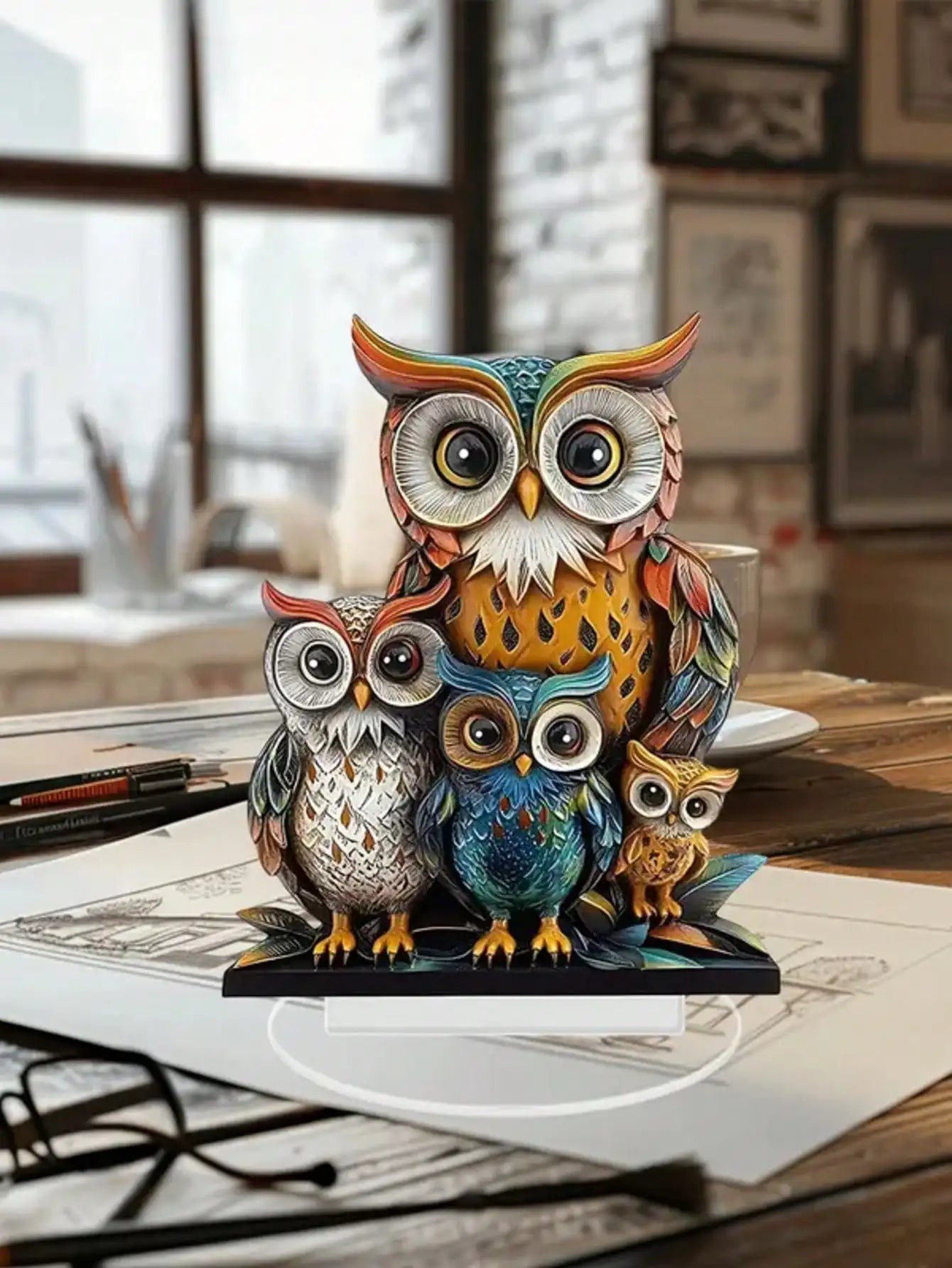 🦉 Product Description – Owl Family Collectible Statue