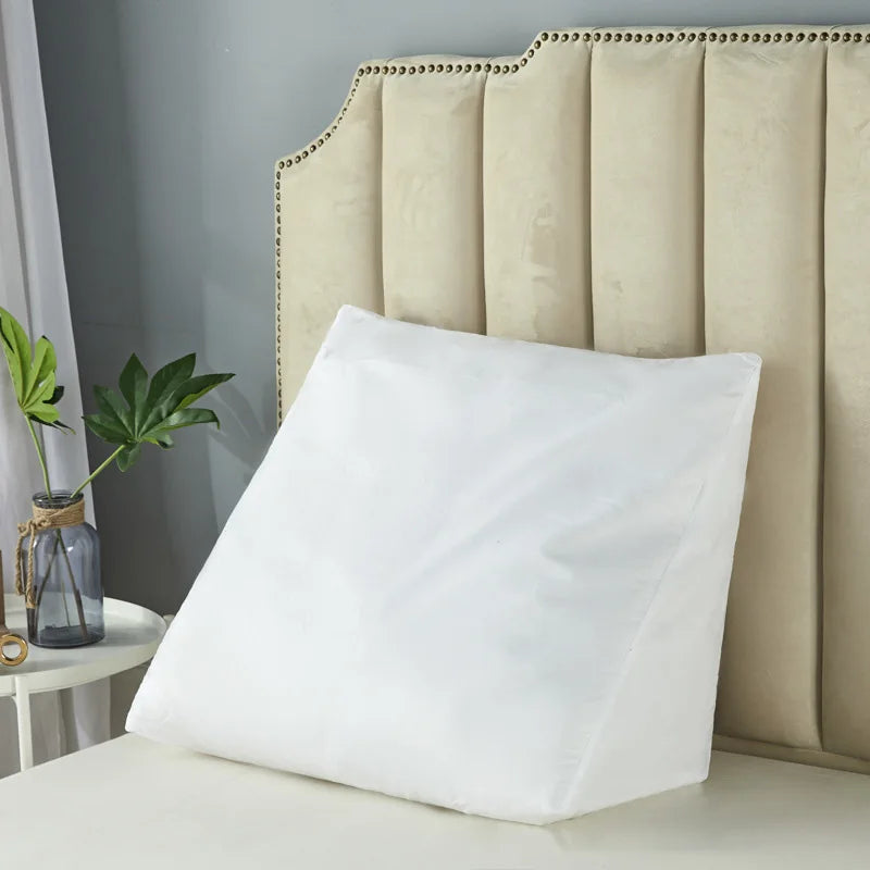 Triangular Reading Pillow with Removable Cover – Bed Rest Wedge Pillow for Back Support