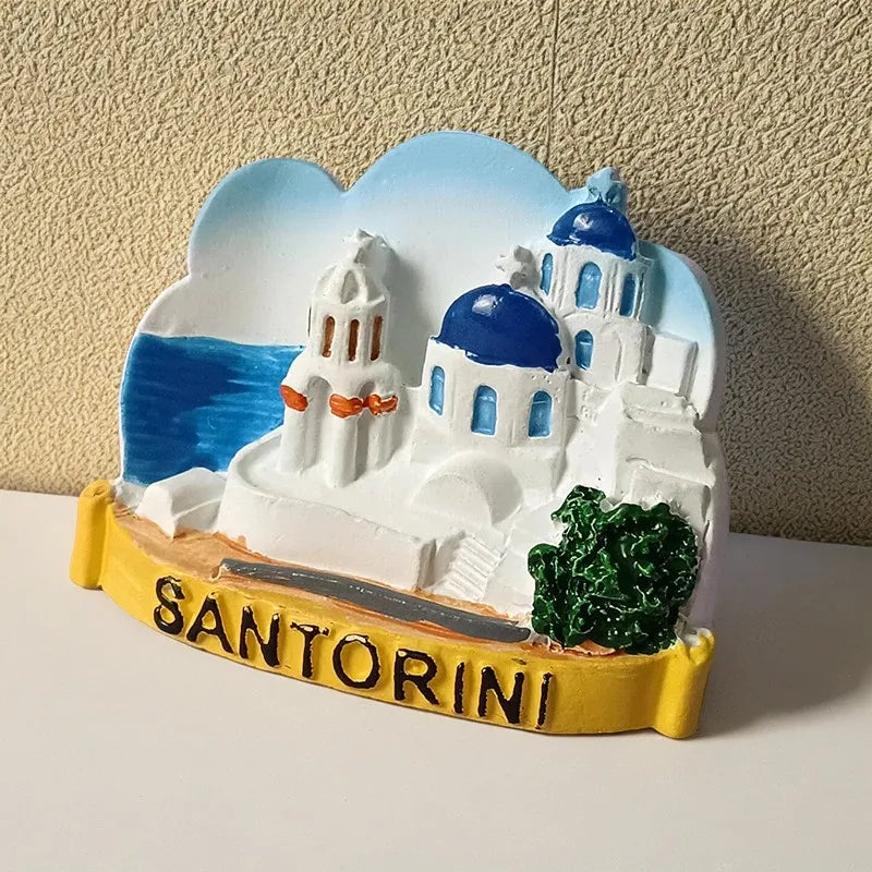 Greece Refrigerator Magnets – 3D Resin Souvenirs with Landmarks