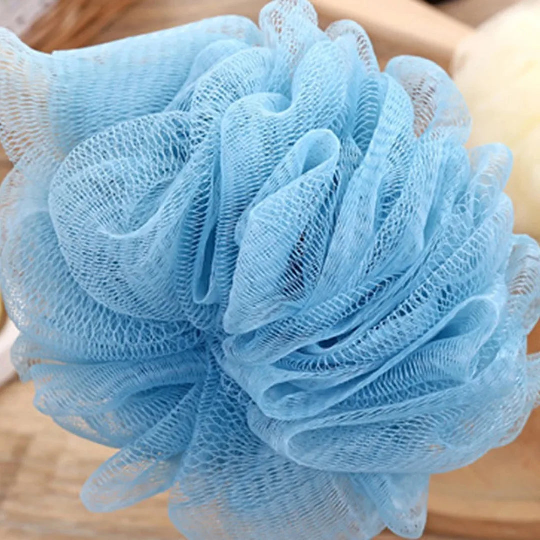 🛁 Wooden Handle Bath Brush – Soft Mesh Back Scrubber