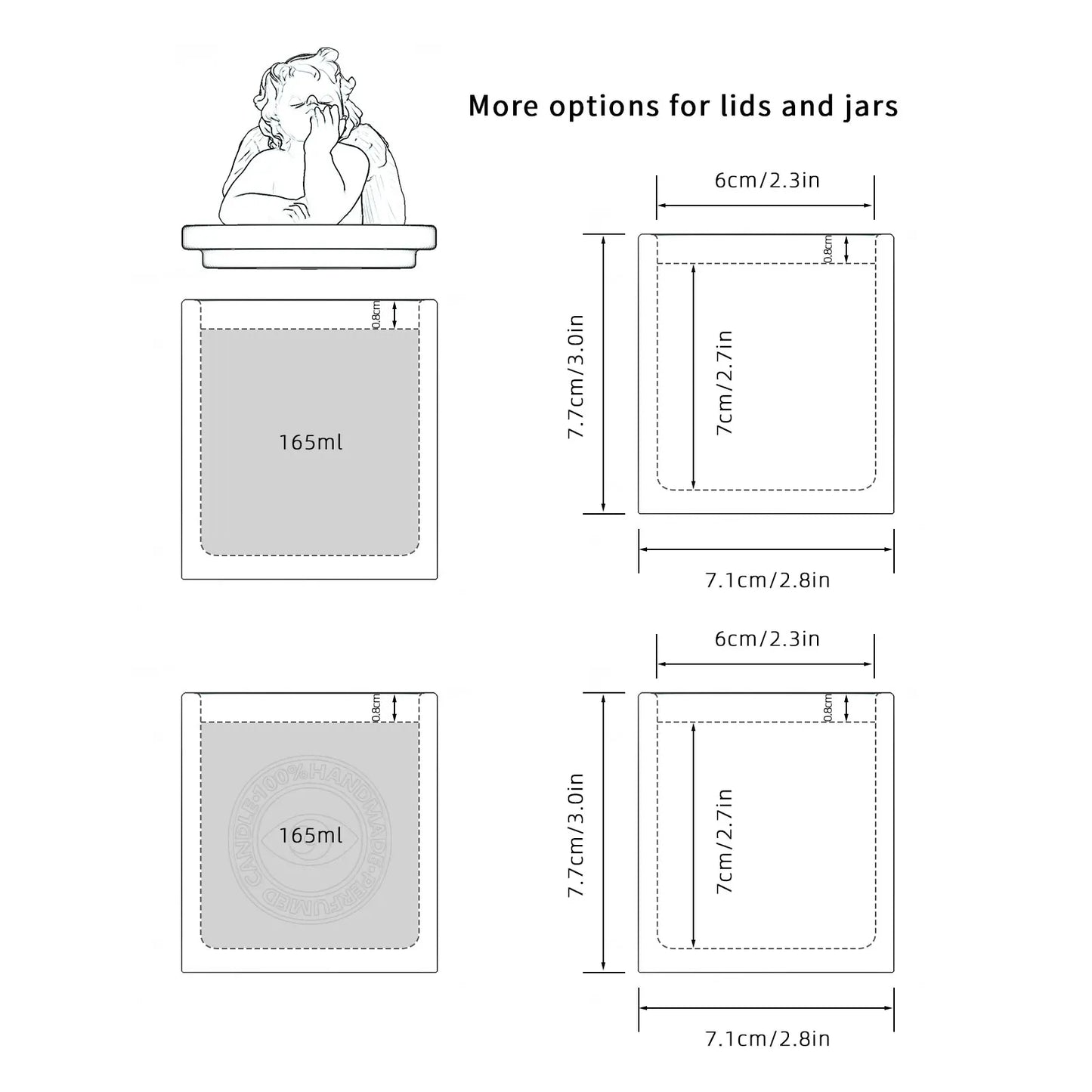 DIY Greek Sculpture Candle Jar Mold – Silicone Mold with Lid for Home Decor Candle Containers