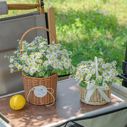 White Daisy Silk Flower Bouquet