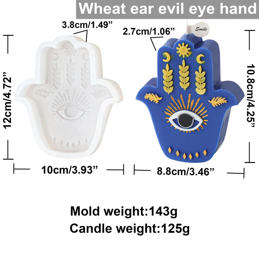 Greek Evil Eye Candle Mold – Spooky Silicone Mold for Resin, Plaster & Wax Creations