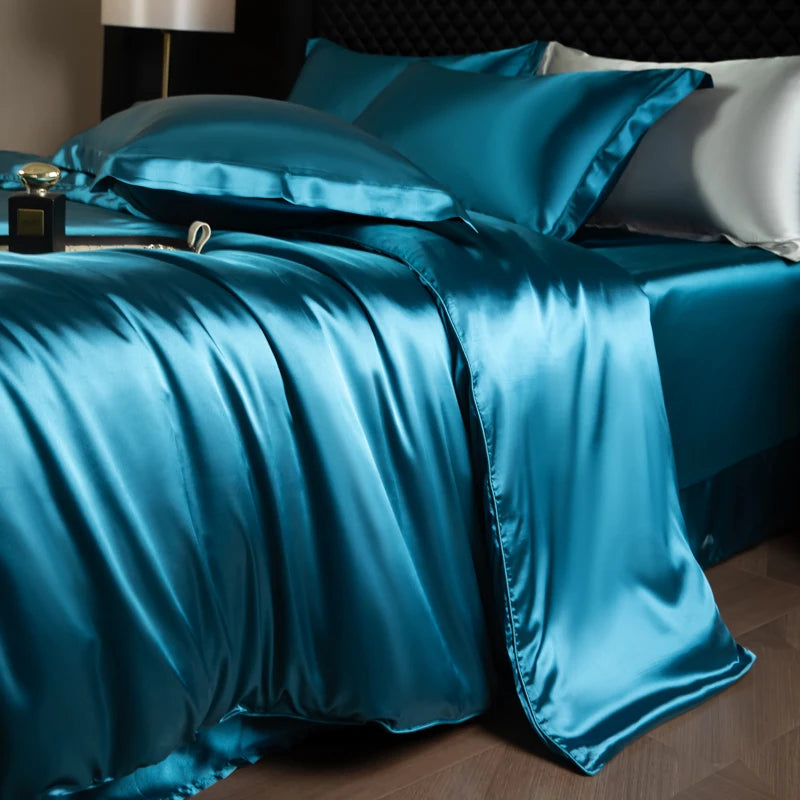 👑 100% Luxury Mulberry Silk King Bedding Set