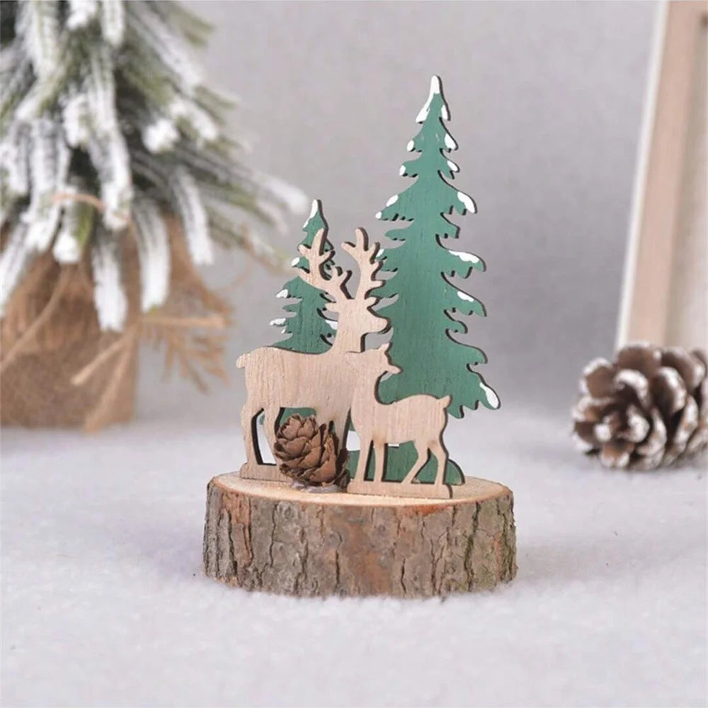 🎄✨ Mini Wooden Christmas Tree – Desktop Decoration | Wooden Ornaments for Holiday Table & Home Décor ✨🌟