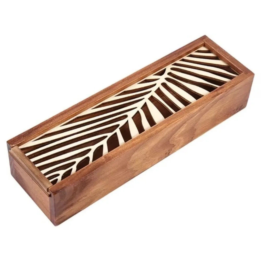 🏷️ Product Title:  Portable Wooden Pencil Box – Hollow Retro Multifunctional Stationery Case – Durable Desk Organizer & Storage Accessory