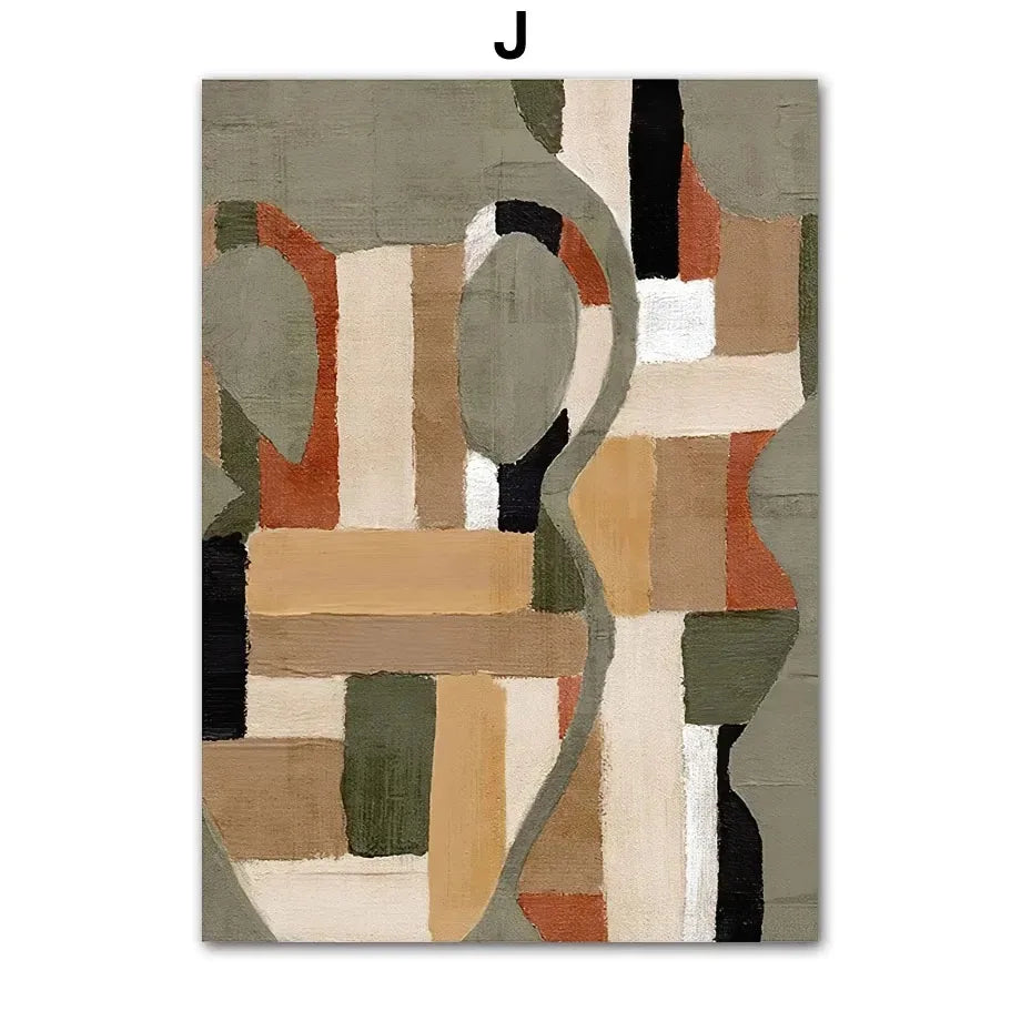 Contemporary Abstract Wall Art – Flower Vase & Girl Canvas for Living Room Decor