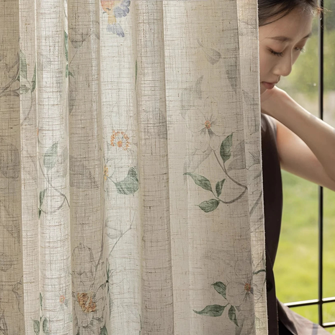 🌸 Song-Style Aesthetic Gauze Curtain (2025 Luxury Model) 🌸