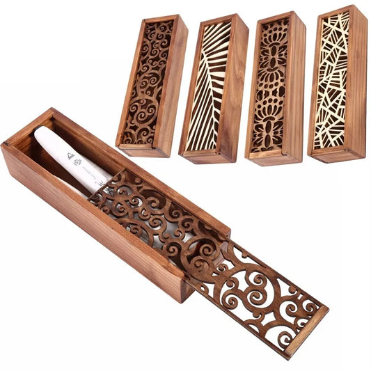 🏷️ Product Title:  Portable Wooden Pencil Box – Hollow Retro Multifunctional Stationery Case – Durable Desk Organizer & Storage Accessory