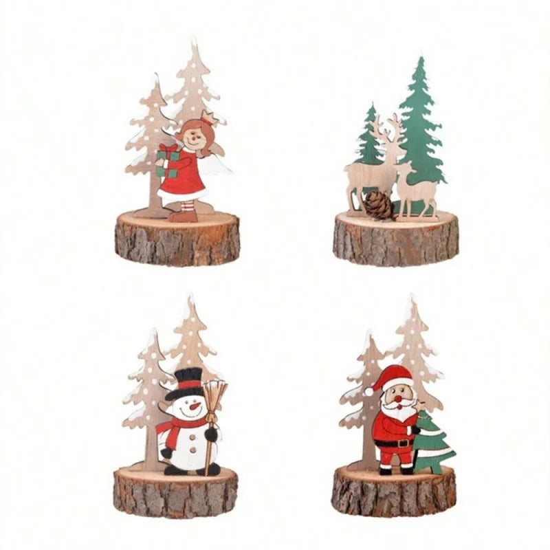 🎄✨ Mini Wooden Christmas Tree – Desktop Decoration | Wooden Ornaments for Holiday Table & Home Décor ✨🌟
