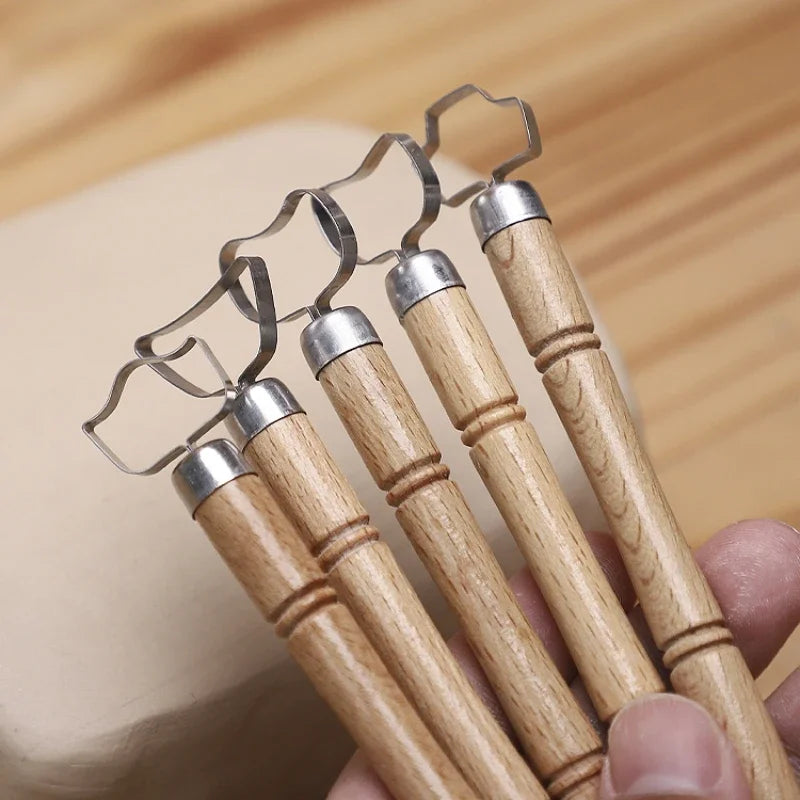 DIY Pottery Handle Tools – 5-Piece Clay Sculpting & Forming Set for Ceramics
