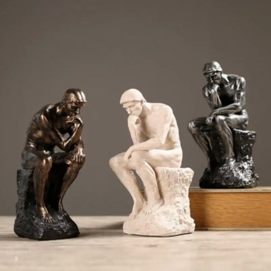 🏛️ Thinker Character Ornaments – Advanced Intelligent Ancient Greek Abstract Retro Human Statues for Home & Table Decor
