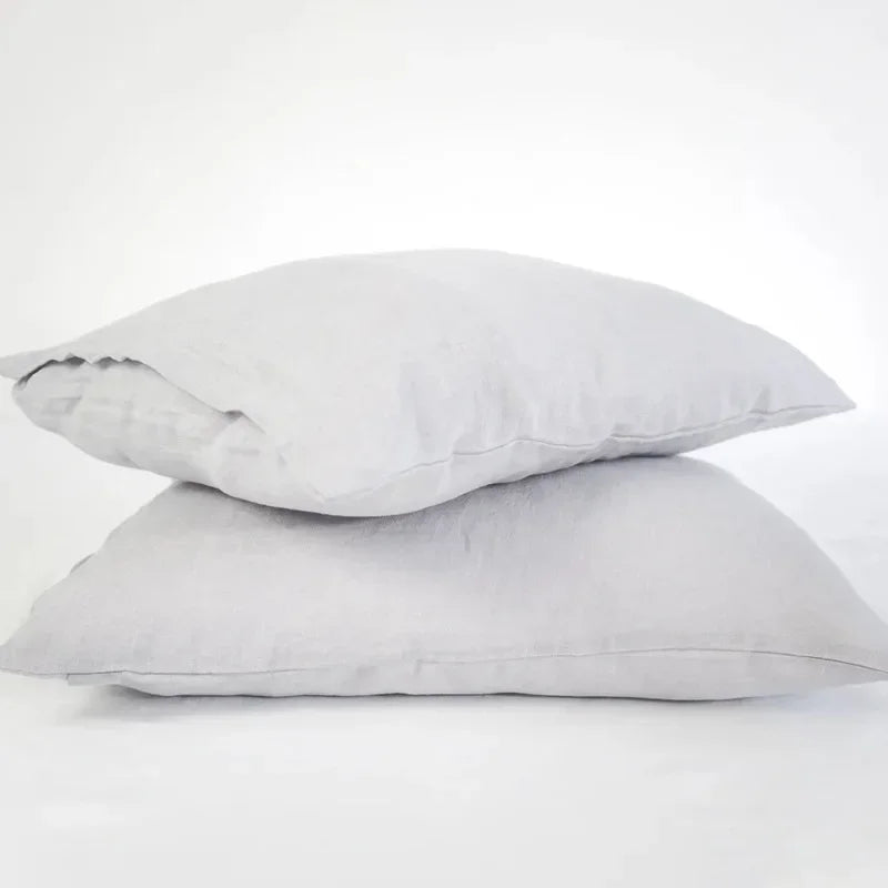 100% Linen Pillowcases – Washed Flax Pillow Shams with Envelope Closure, Soft Breathable Luxury Covers (No Insert)"