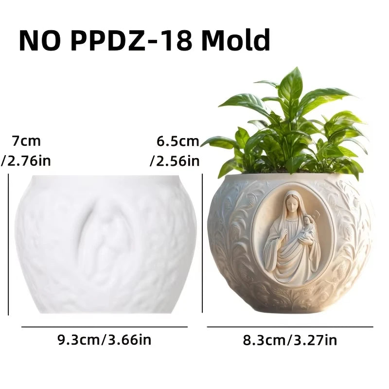 Greek Relief Silicone Mold – DIY Resin Succulent Planter & Candle Holder Mold