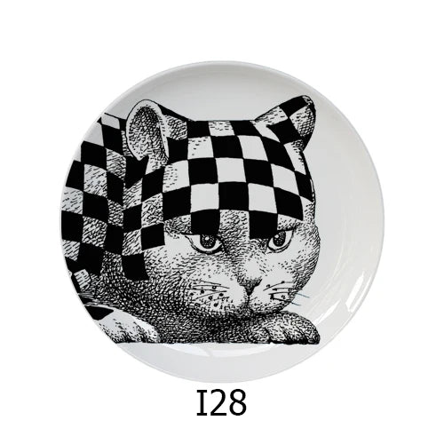 🎭 Artful Facial Decoration Ceramic Plate - European Style Display