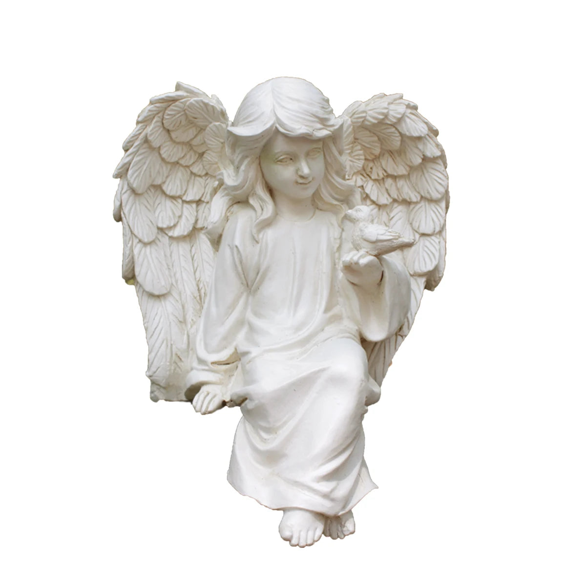 1PC Angel Girl Wing Ornament – Resin Craft Statue for Home & Garden