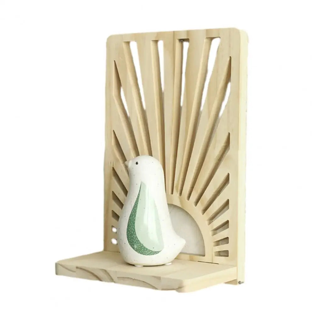 Rustic Wall Shelf – Solid Wood Floating Display for Plants, Pictures & Home Décor