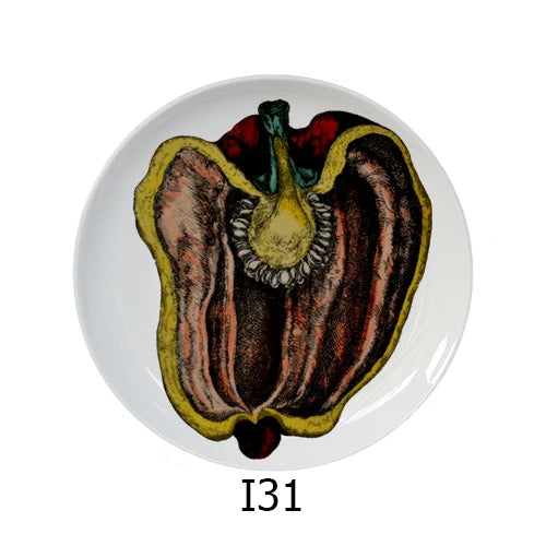 🎭 Artful Facial Decoration Ceramic Plate - European Style Display